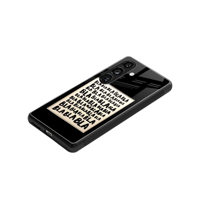 Bla Bla stylish phone case for samsung galaxy s25 | glossy glass and slim fit