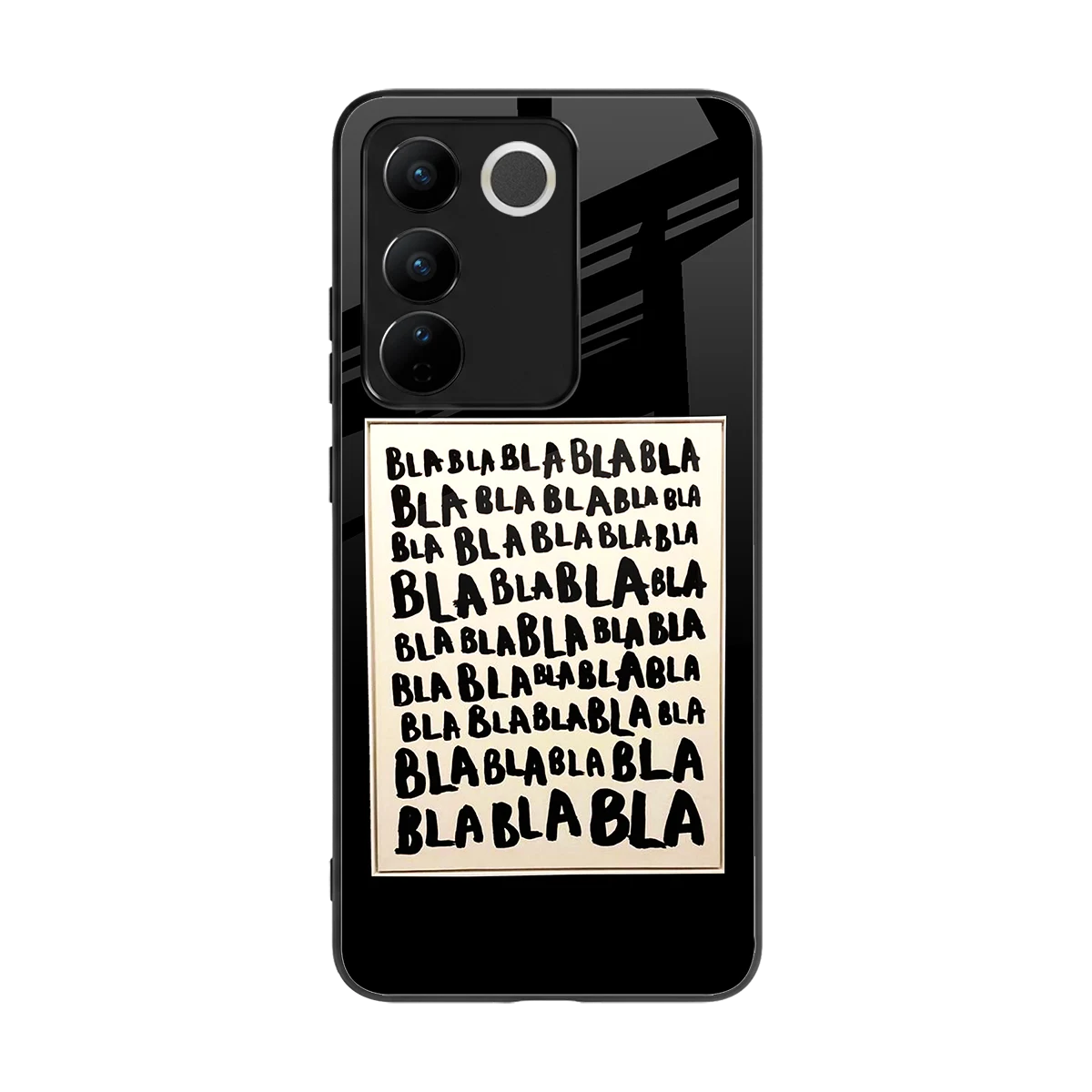 Bla Bla back phone cover | glass case for vivo v27 5g