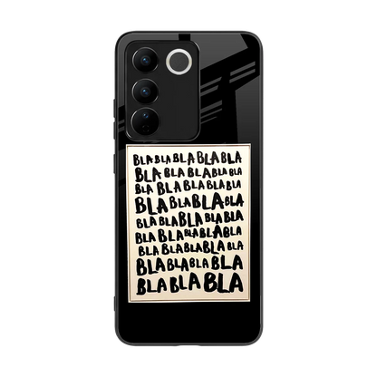 Bla Bla back phone cover | glass case for vivo v27 5g