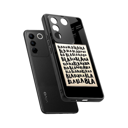 Bla Bla sleek vivo v27 5g cover with tempered glass back and TPU edges