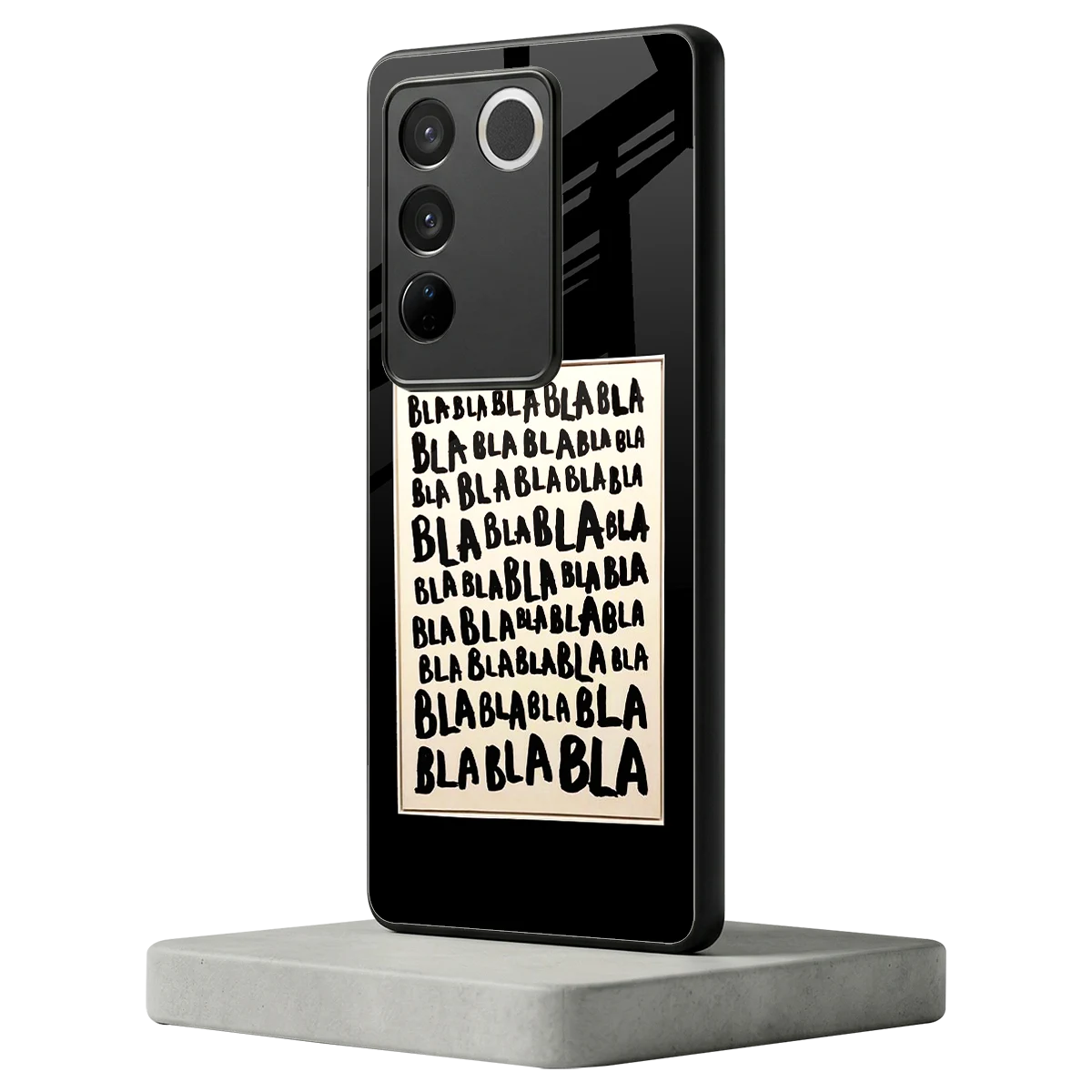 Bla Bla vivo v27 5g mobile cover | shockproof glass phone case