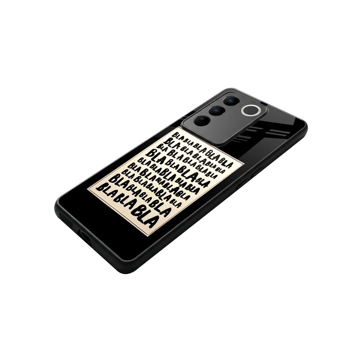Bla Bla stylish phone case for vivo v27 5g | glossy glass and slim fit