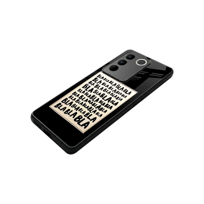 Bla Bla stylish phone case for vivo v27 5g | glossy glass and slim fit
