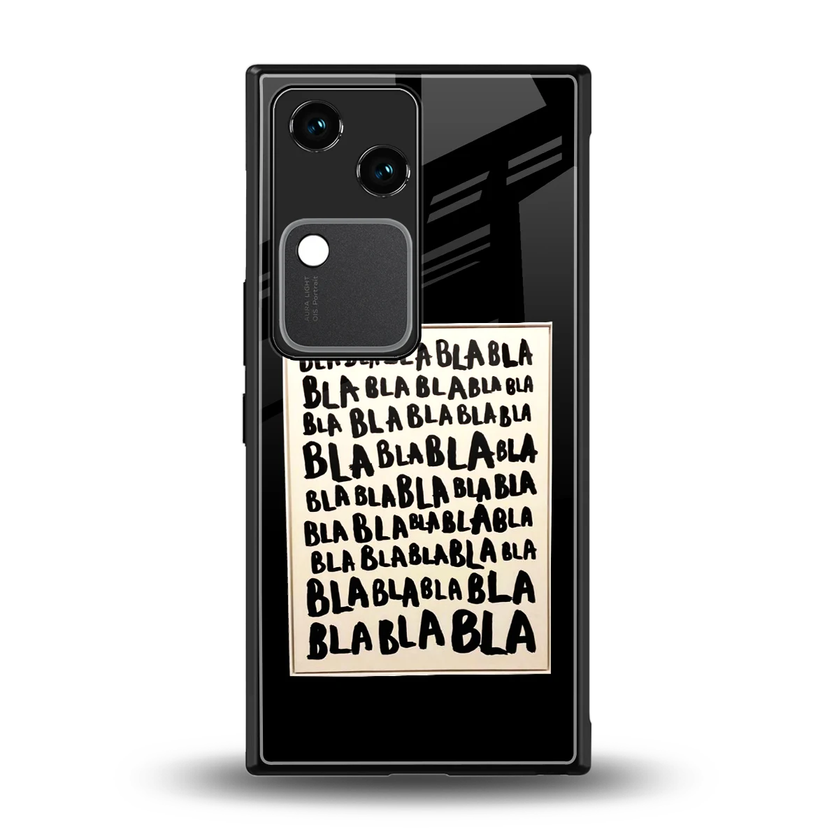 Bla Bla back phone cover | glass case for vivo v30