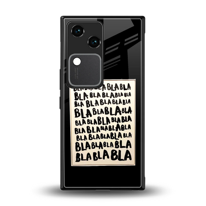 Bla Bla back phone cover | glass case for vivo v30