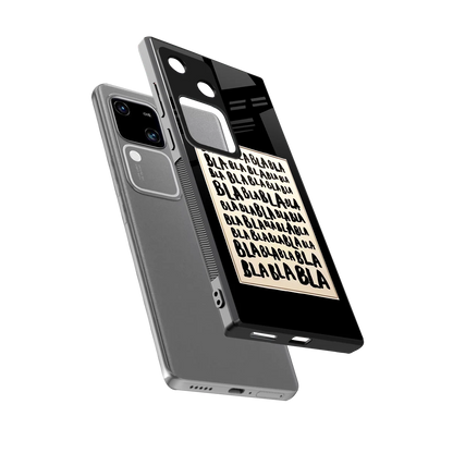 Bla Bla sleek vivo v30 cover with tempered glass back and TPU edges