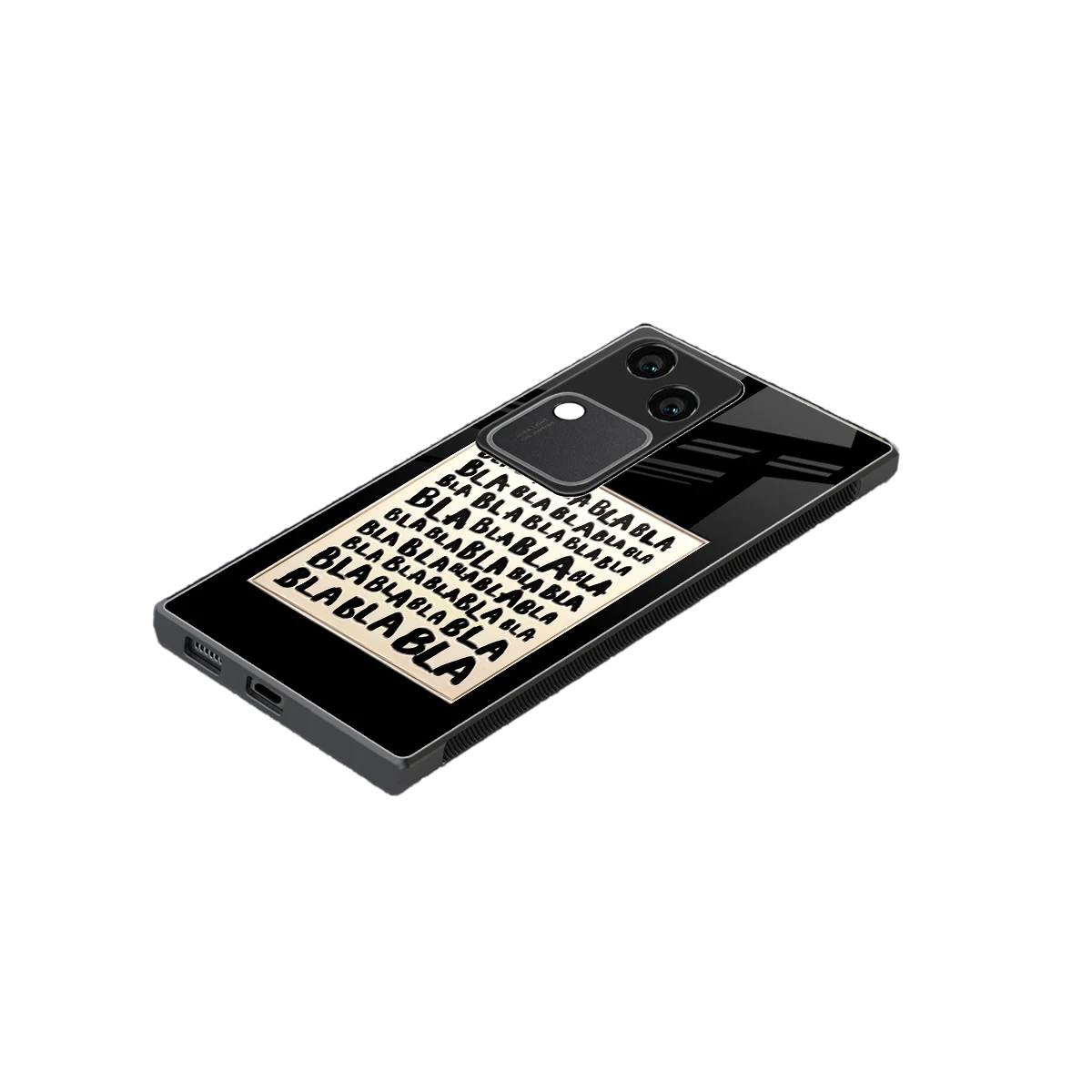 Bla Bla stylish phone case for vivo v30 | glossy glass and slim fit