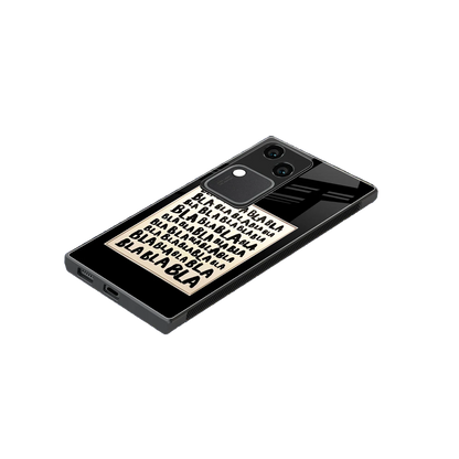 Bla Bla stylish phone case for vivo v30 | glossy glass and slim fit