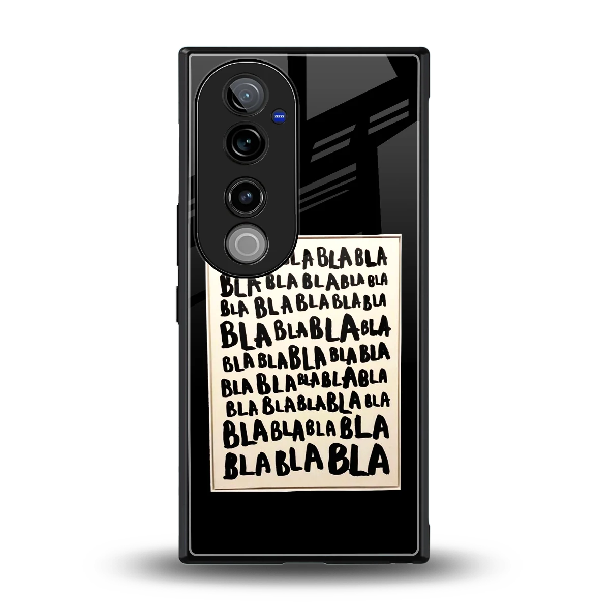 Bla Bla back phone cover | glass case for vivo v40 pro