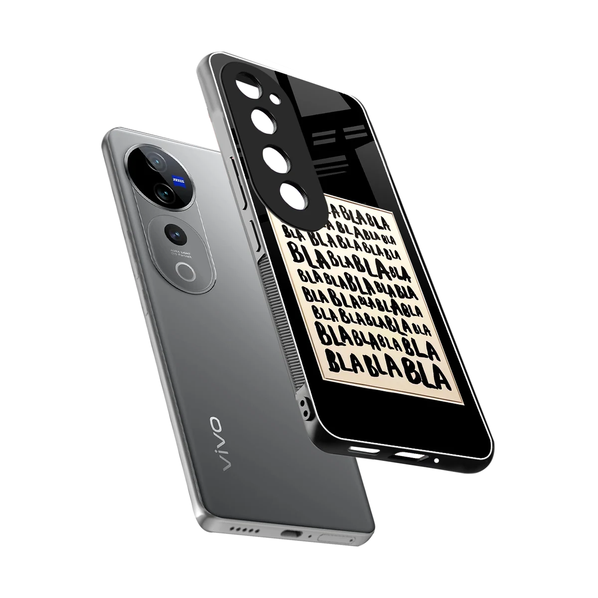 Bla Bla sleek vivo v40 pro cover with tempered glass back and TPU edges