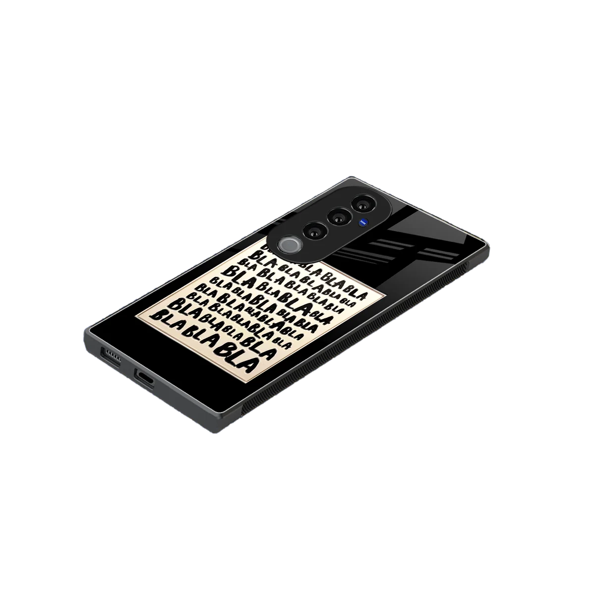 Bla Bla stylish phone case for vivo v40 pro | glossy glass and slim fit