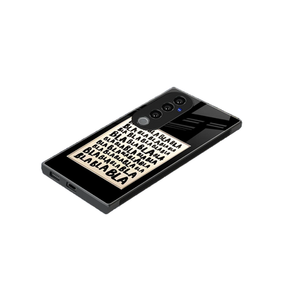 Bla Bla stylish phone case for vivo v40 pro | glossy glass and slim fit