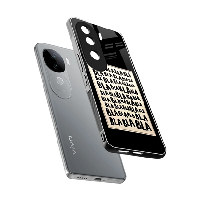 Bla Bla sleek vivo v40e cover with tempered glass back and TPU edges