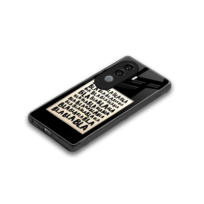 Bla Bla stylish phone case for vivo v40e | glossy glass and slim fit