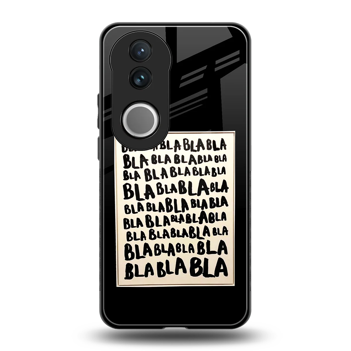 Bla Bla back phone cover | glass case for vivo v50