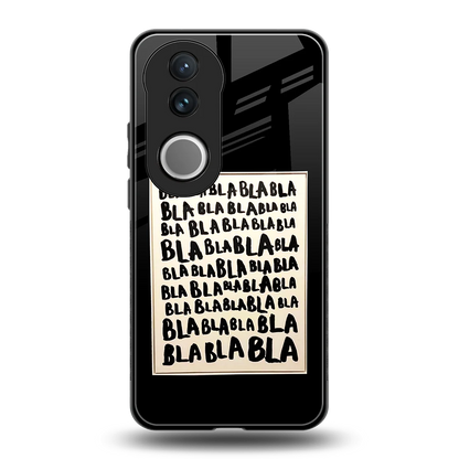 Bla Bla back phone cover | glass case for vivo v50