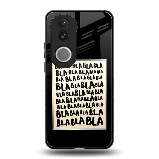 Bla Bla back phone cover | glass case for vivo v50