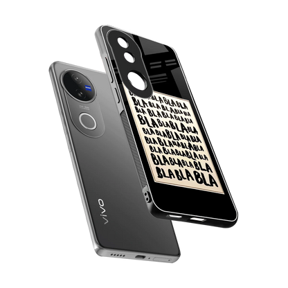 Bla Bla sleek vivo v50 cover with tempered glass back and TPU edges