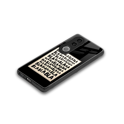 Bla Bla stylish phone case for vivo v50 | glossy glass and slim fit