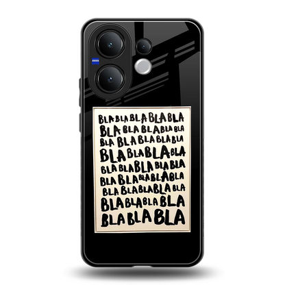 Bla Bla back phone cover | glass case for vivo v60
