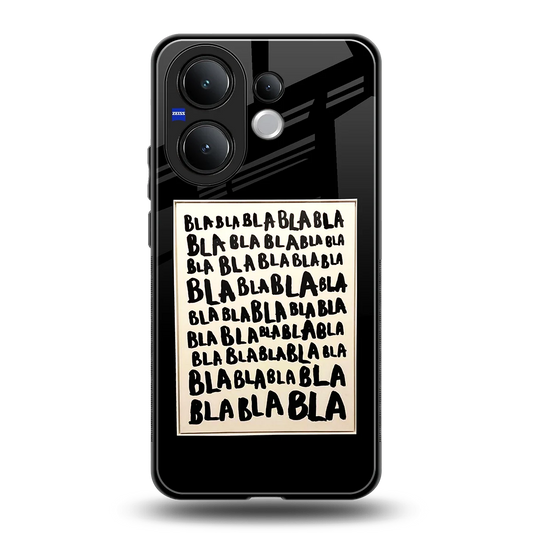 Bla Bla back phone cover | glass case for vivo v60