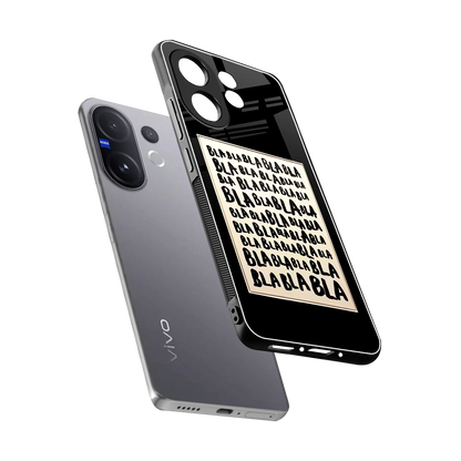 Bla Bla sleek vivo v60 cover with tempered glass back and TPU edges