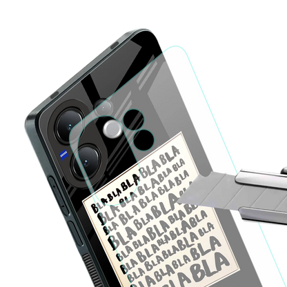Bla Bla stylish phone case for vivo v60 | glossy glass and slim fit