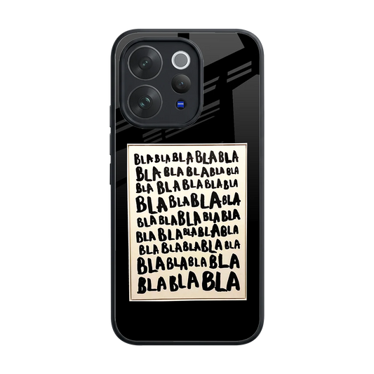 Bla Bla back phone cover | glass case for vivo v70
