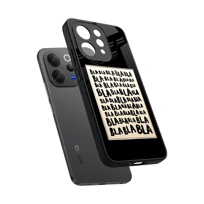 Bla Bla sleek vivo v70 cover with tempered glass back and TPU edges