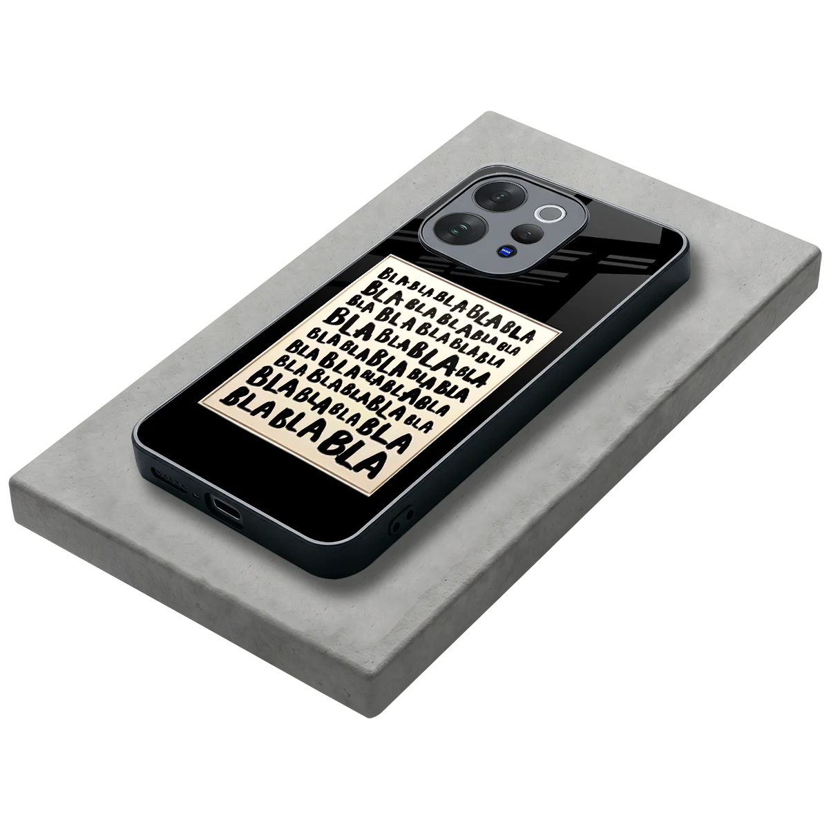 Bla Bla stylish phone case for vivo v70 | glossy glass and slim fit