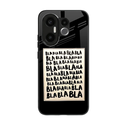 Bla Bla back phone cover | glass case for vivo x200 fe