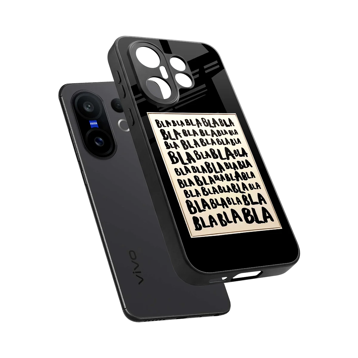 Bla Bla sleek vivo x200 fe cover with tempered glass back and TPU edges