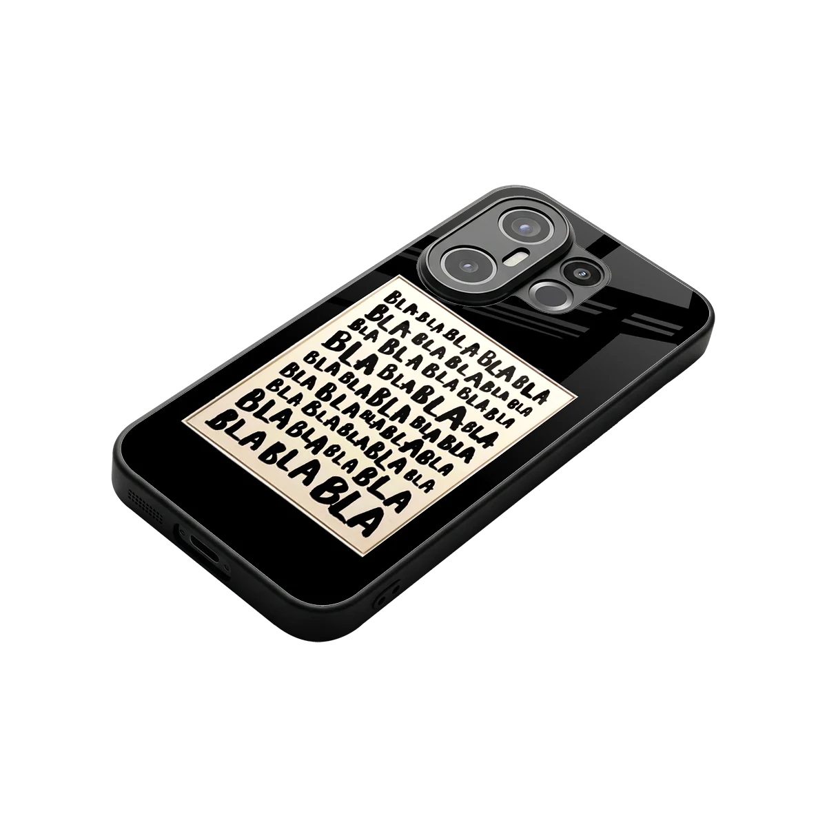 Bla Bla stylish phone case for vivo x200 fe | glossy glass and slim fit