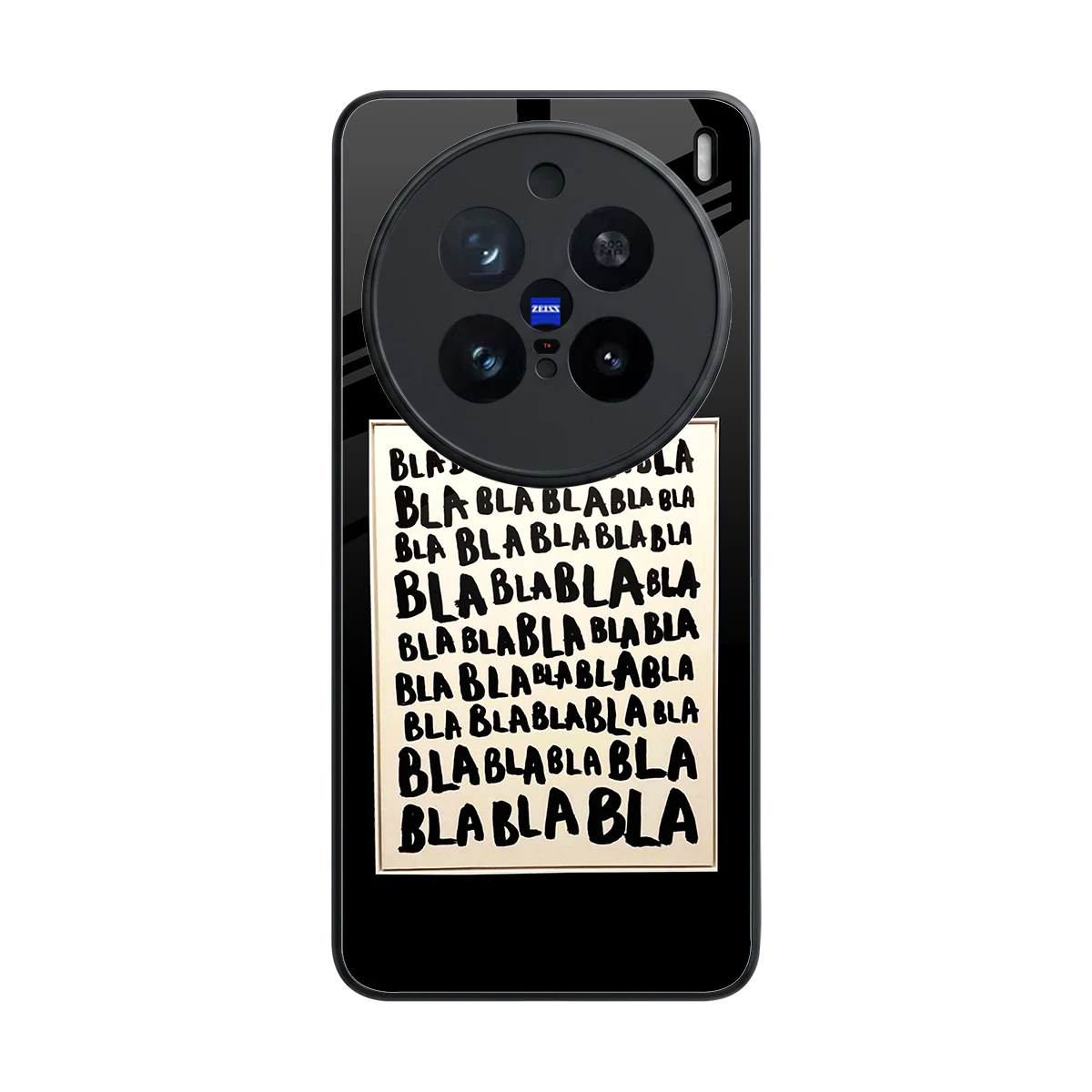 Bla Bla back phone cover | glass case for vivo x200 pro
