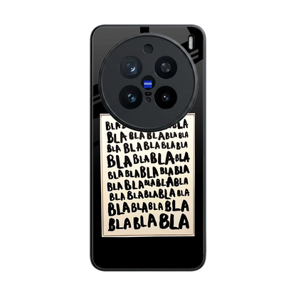 Bla Bla back phone cover | glass case for vivo x200 pro