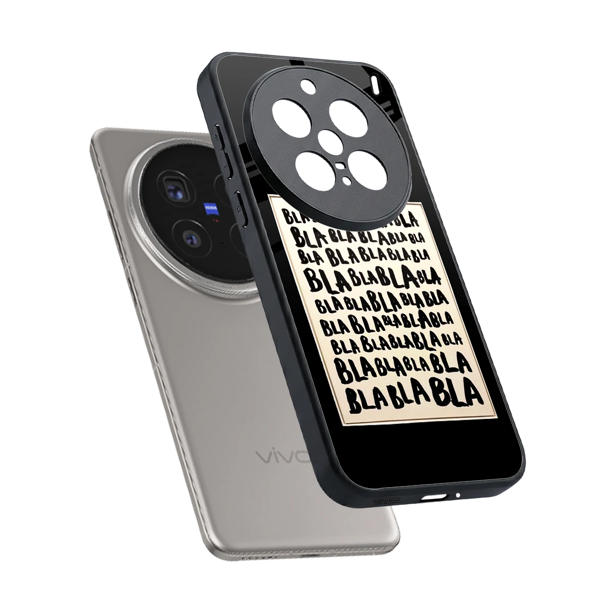 Bla Bla sleek vivo x200 pro cover with tempered glass back and TPU edges