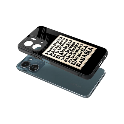 Bla Bla sleek vivo y16 cover with tempered glass back and TPU edges