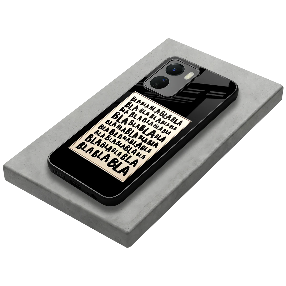 Bla Bla stylish phone case for vivo y16 | glossy glass and slim fit