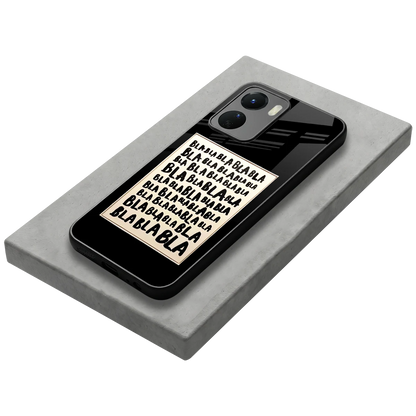Bla Bla stylish phone case for vivo y16 | glossy glass and slim fit