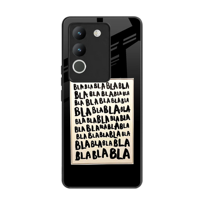 Bla Bla back phone cover | glass case for vivo y200 5g