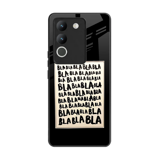 Bla Bla back phone cover | glass case for vivo y200 5g
