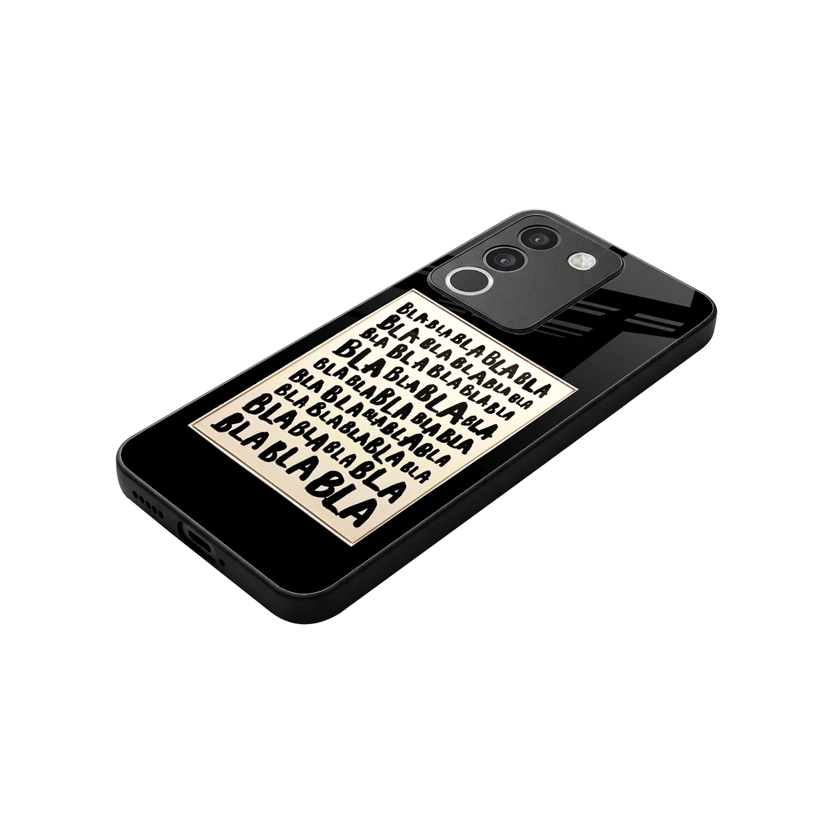 Bla Bla stylish phone case for vivo y200 5g | glossy glass and slim fit