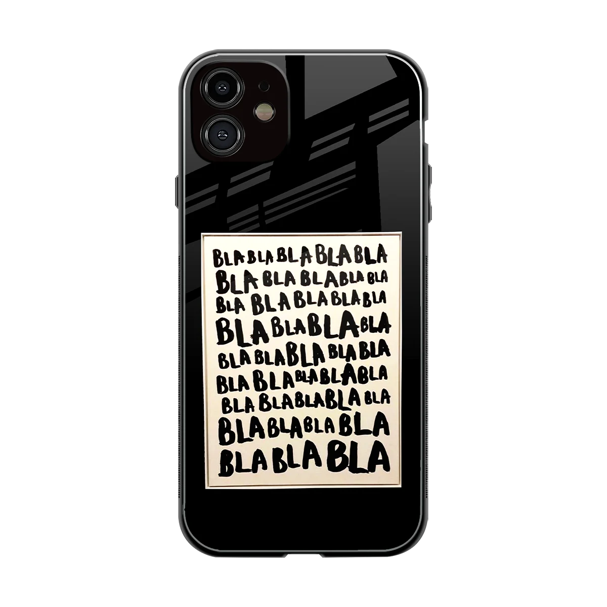 Bla Bla back phone cover | glass case for iphone 12