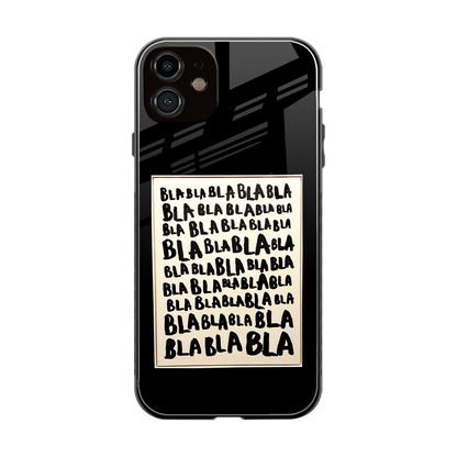 Bla Bla back phone cover | glass case for iphone 11