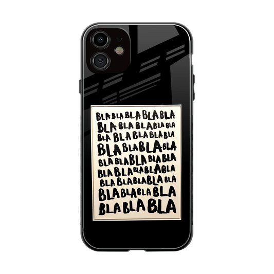 Bla Bla back phone cover | glass case for iphone 11