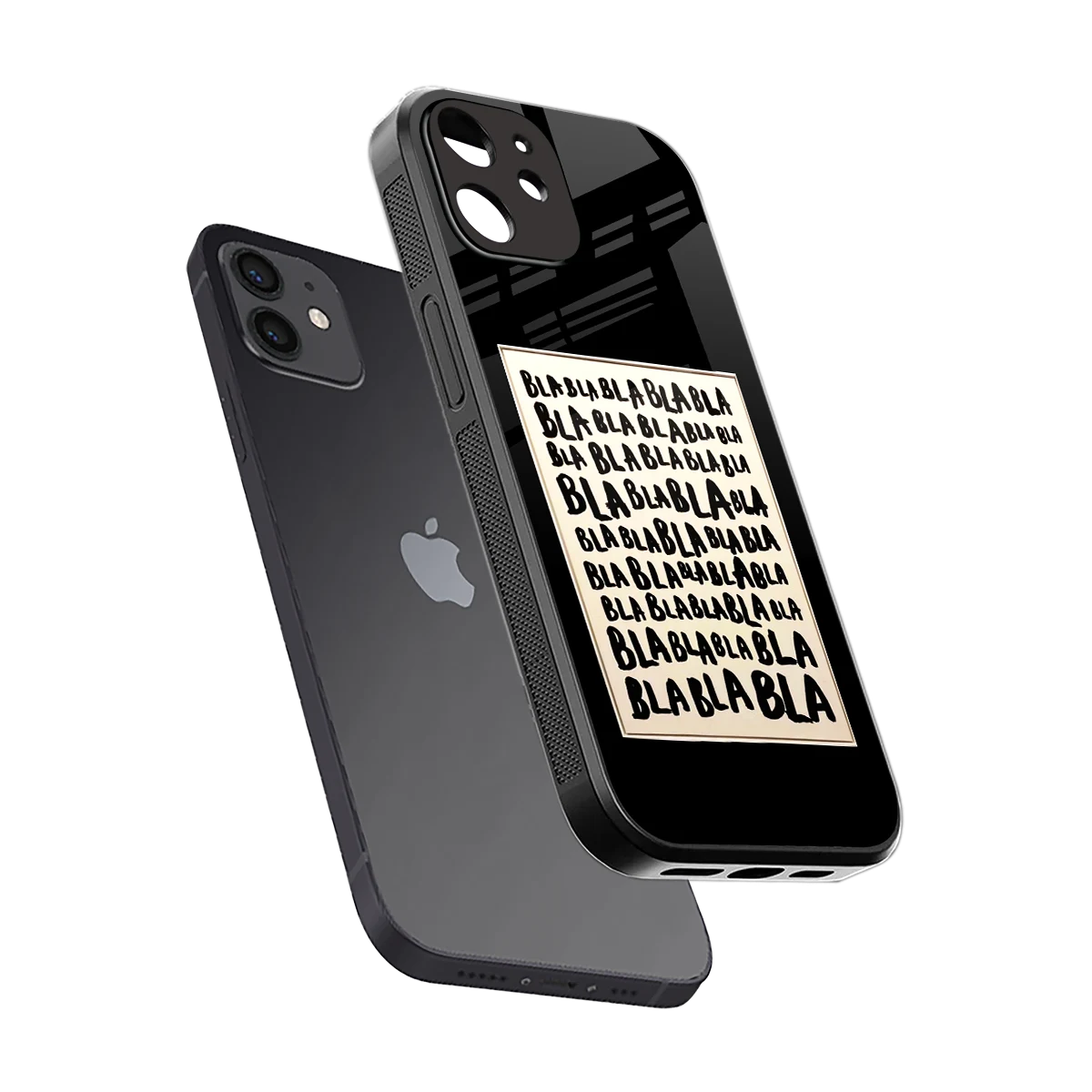 Bla Bla sleek iphone 11 cover with tempered glass back and TPU edges