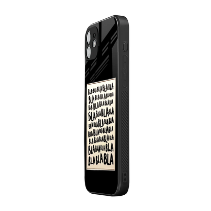 Bla Bla iphone 12 mobile cover | shockproof glass phone case