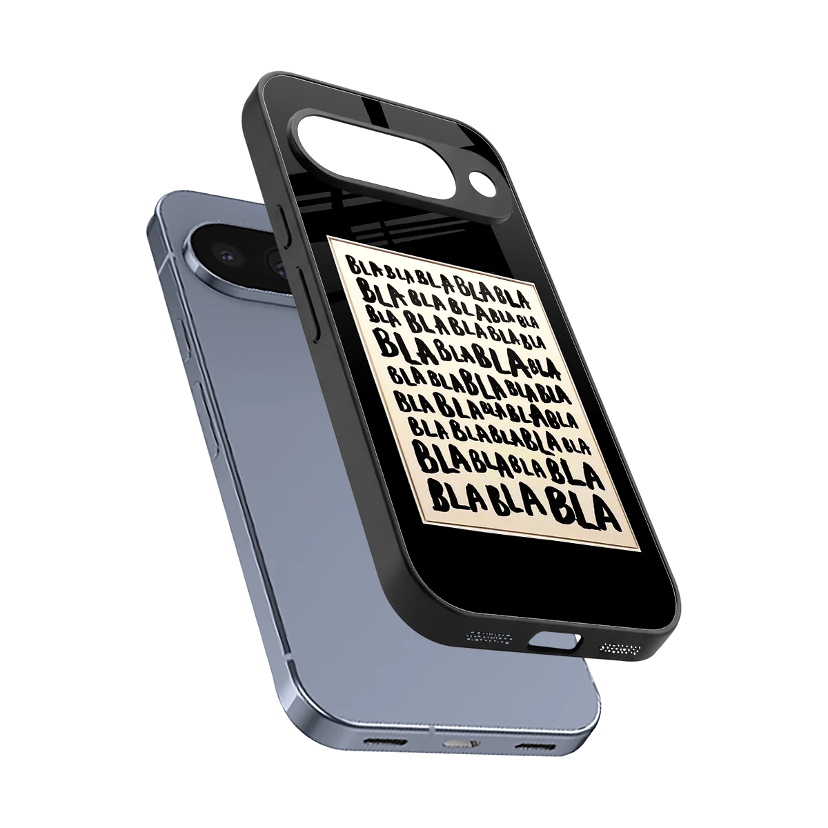 Bla Bla sleek google pixel 10 cover with tempered glass back and TPU edges