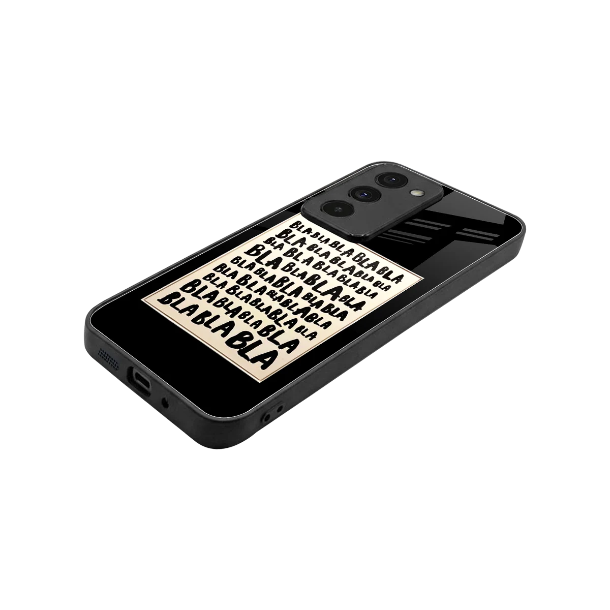 Bla Bla stylish phone case for redmi 15 5g | glossy glass and slim fit