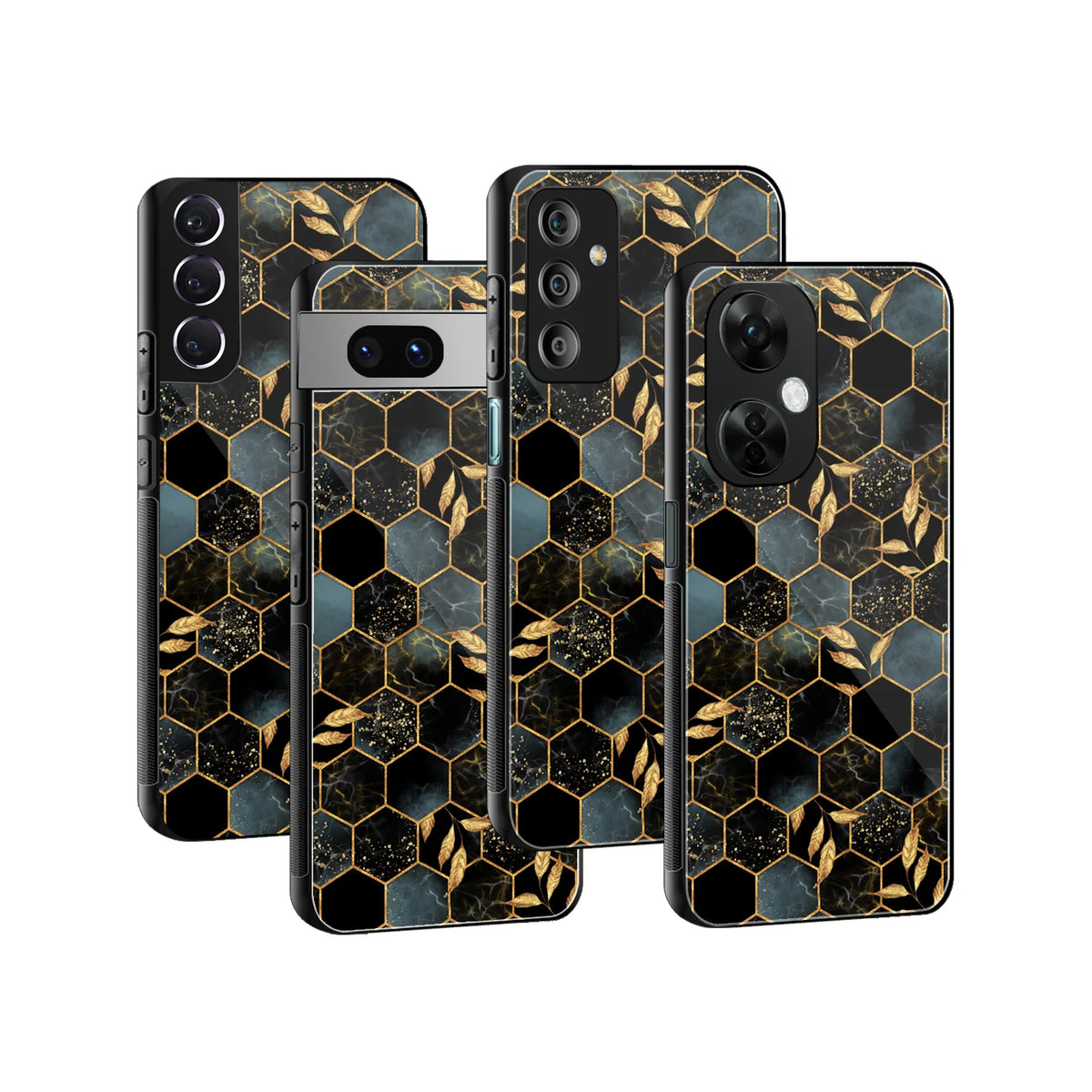 Stylish Glass Back Case for All Smartphones iPhone, Samsung, OnePlus, Pixel, Redmi, Oppo, Vivo, Motorola